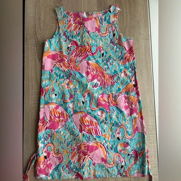 Lily Pulitzer Cotton Flamingo Print Mini Dress - Picture 2 of 7